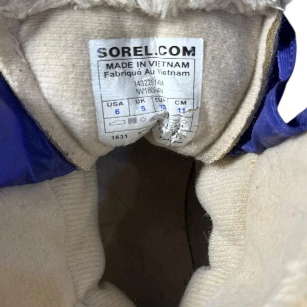 Sorel toddler Snow Commander Kids Snow Boot black and blue US 6
